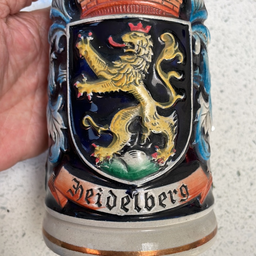 German Vintage OKTOBERFEST Heidelberg Crest Gerz beer stein - Picture 2 of 9